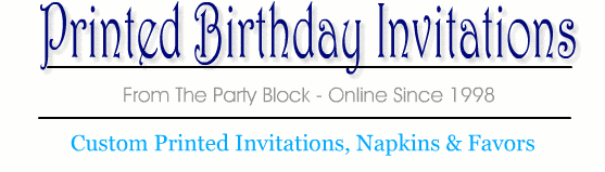 Printed Birthday Invitations